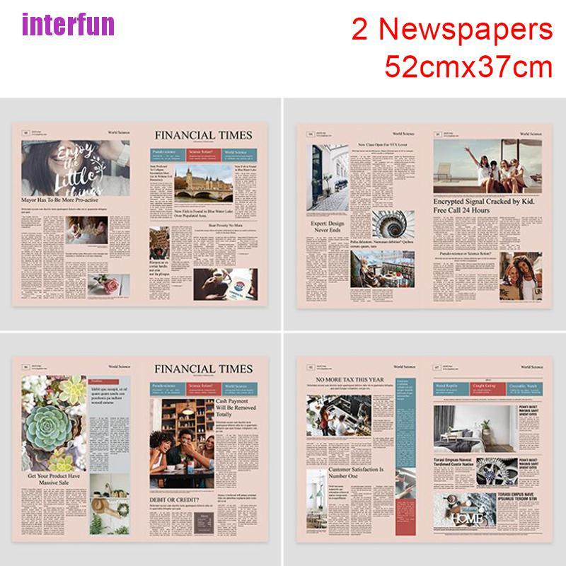 Bộ 2 Giấy Quấn In Chữ Tiếng Anh Cổ Điển Dùng Làm Đạo Cụ Chụp Ảnh