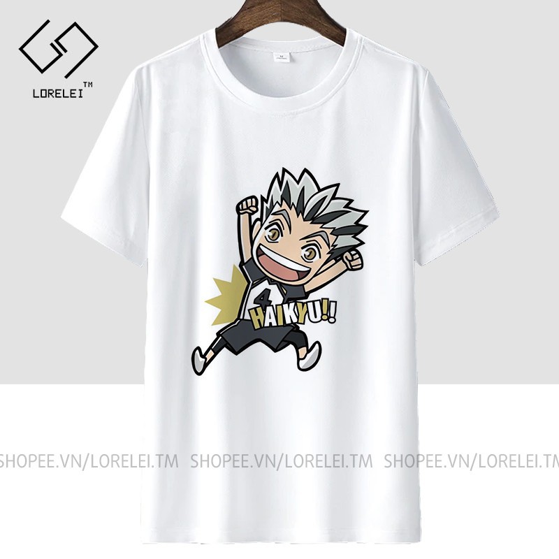 Áo thun Haikyu Vua Bóng Chuyền Kotaro Bokuto Chibi ngắn tay