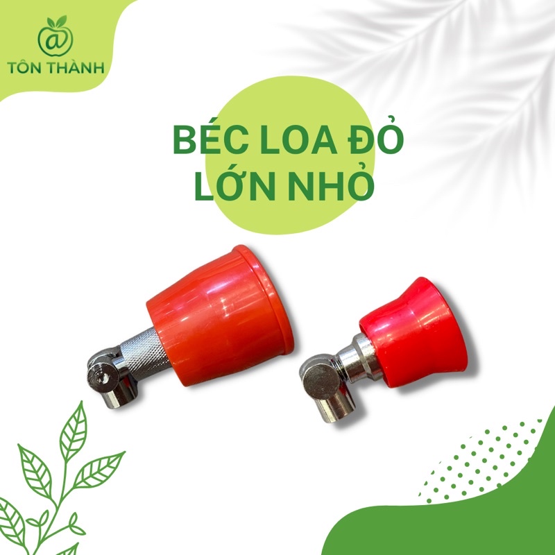 BÉC LOA ĐỎ XOAY LỚN NHỎ PHUN THUỐC TƯỚI CÂY KHỬ KHUẨN TRANG TRẠI