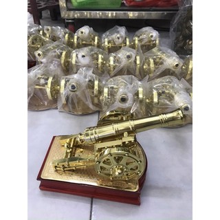 Súng pháo thần công đồng kèm đế gỗ, mô hình súng pháo thần công việt nam