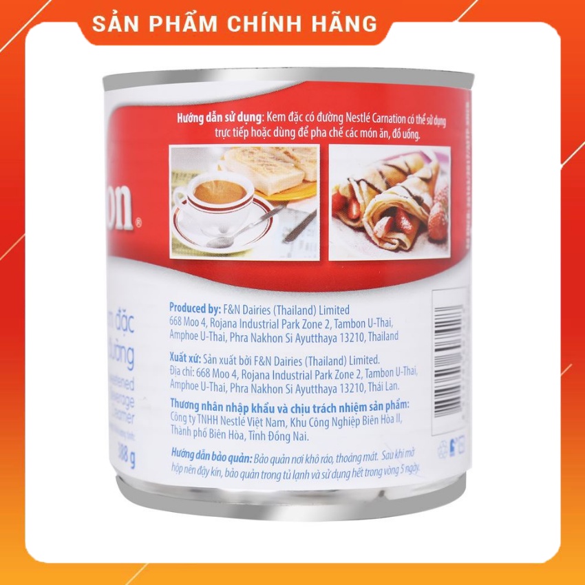 Sữa Đặc Có Đường Nestle Carnation 388G- LOILEOSHOP BC115- Vị thơm ngon đặc trưng