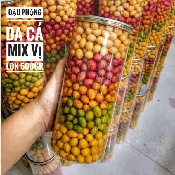 Đậu Phộng Mix Vị Lon 500Gram