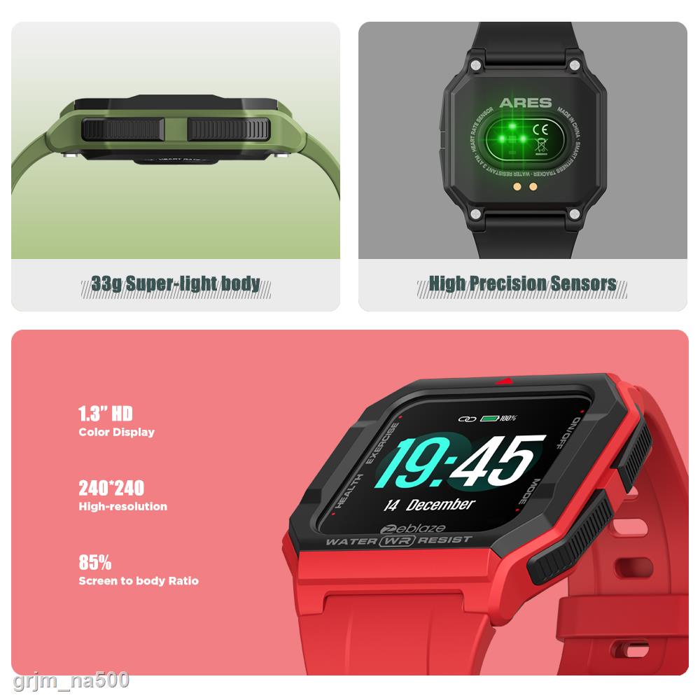 Hàng chính hãng Đồng Hồ Thông Minh Zeblaze Ares 33g Theo Dõi Nhịp Tim 15 Ngày Dành Cho Android iOs