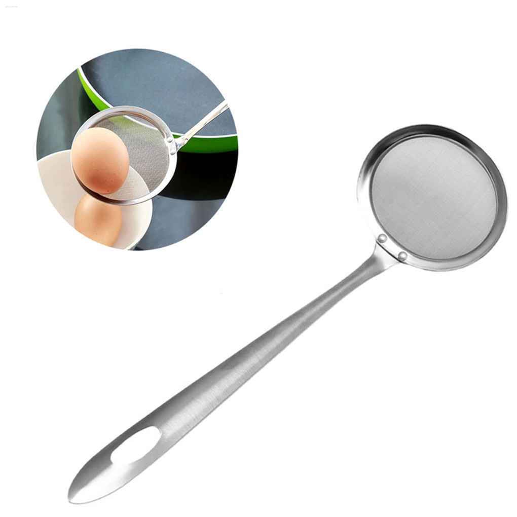 Super Thick Japanese Hot Pot Filter Soup Skimmer Spoon Mesh Percolator Strainer Fat Oil Skim Grease Foam  globalsale