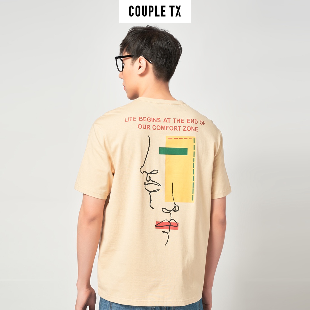 Áo Thun Nam In Line Art Mặt Sau Áo Couple TX MTS 1052