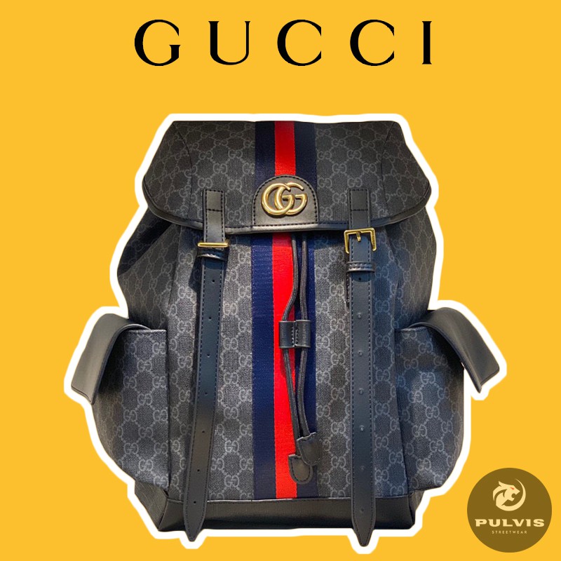 ⚡️[CHỈ 1 NGÀY] - Balo GG Medium Supreme Canvas Backpack full tag túi, bill, ba lô Gu*cci cao