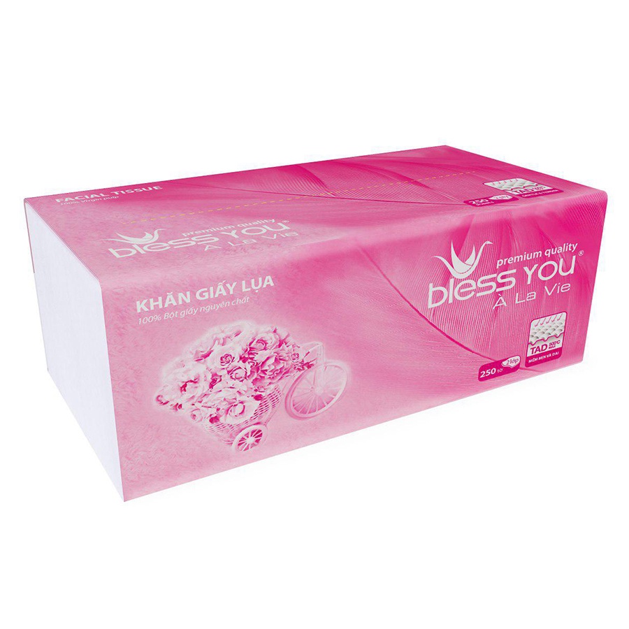 Gói 250 tờ giấy lụa cao cấp Bless You À la vie - giấy 2 lớp mịn màng