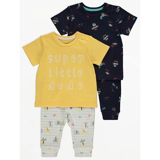 Set 2 bộ quần áo little dude George size 3-6m_hàng chính hãng Anh