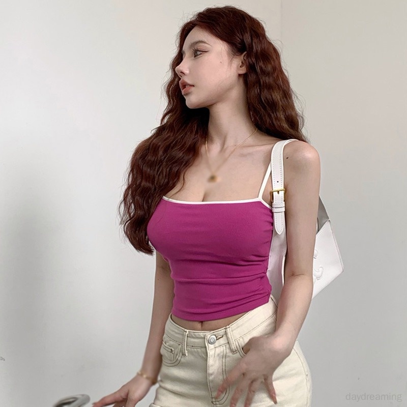 Áo Lửng Hai Dây Hở Lưng Phong Cách Quyến Rũ Dành Cho Nữ