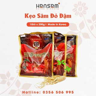 Kẹo Sâm Đỏ Đậm Red Ginseng Hàn Quốc 200g