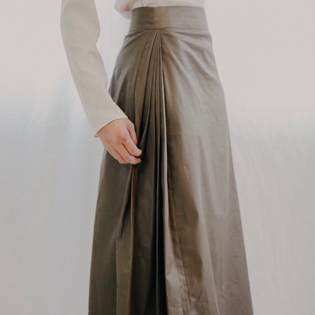 Chân váy xếp ly kaki Paaes [ ảnh thật ]