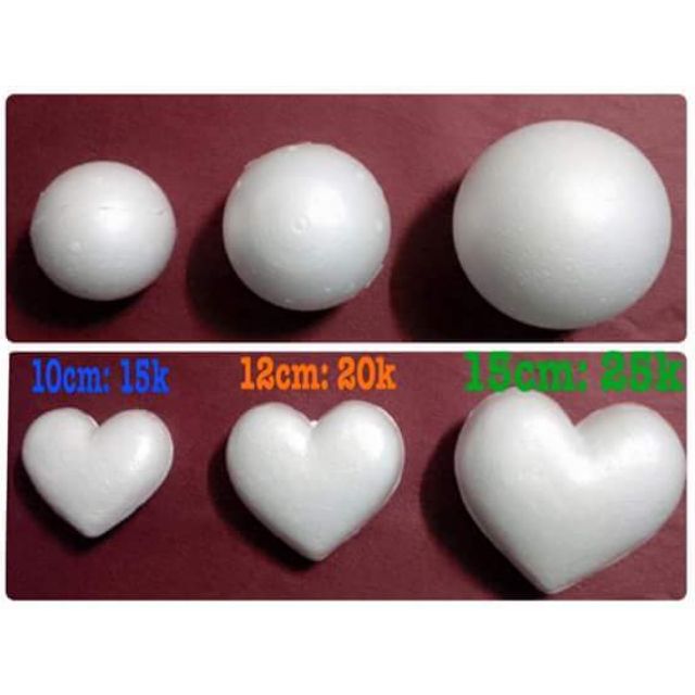 Combo xốp hình tim