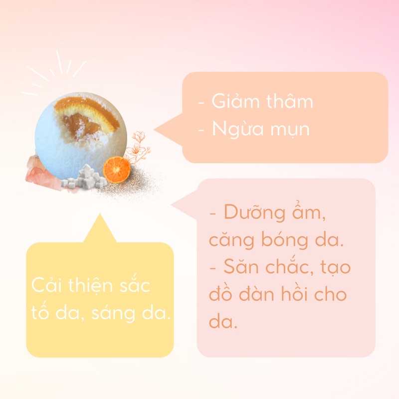 ORANGE JUICE  [Labbi]  Bath bomb / Viên sủi bồn/ Bom tắm / Viên thả bồn tắm / Bathbomb