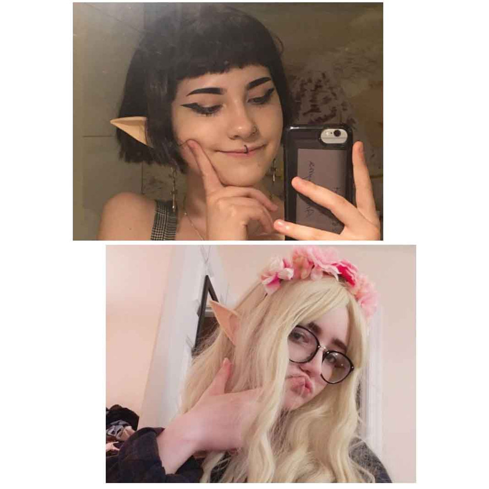 Cặp tai yêu tinh mềm mại dùng hóa trang tiệc Halloween/ Giáng sinh