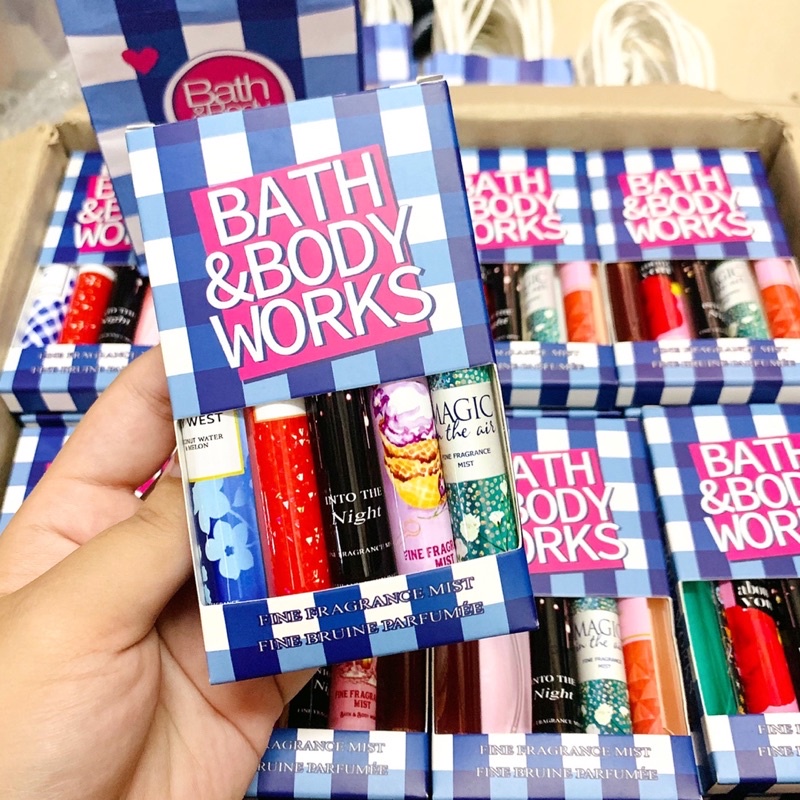 SET 5 Chai Xịt Thơm Toàn Thân 10ML Bodymist BBW +jɥȽÿ08+