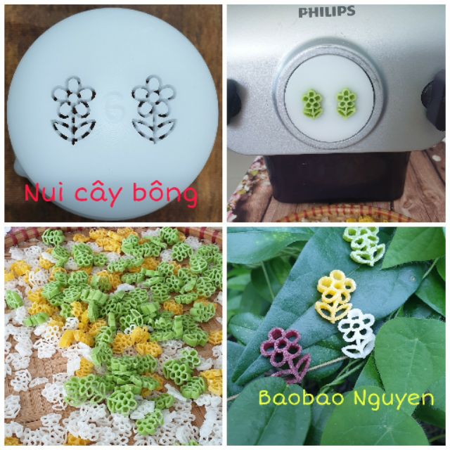 Khuôn nui hình cây bông dùng cho máy làm mì Philips