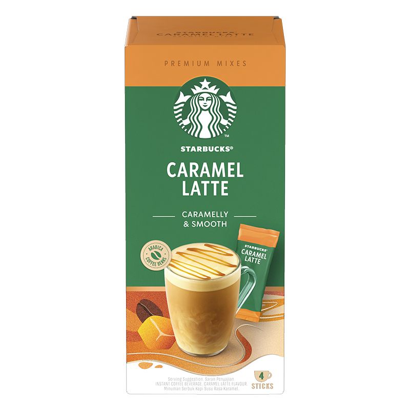 Cà Phê Hòa Tan Starbucks Mocha/Latte/Caramel Latte Hộp 4 gói x 22G