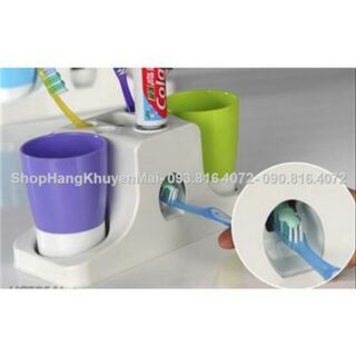 Dụng cụ nhả kem đánh răng kèm 2 cốc