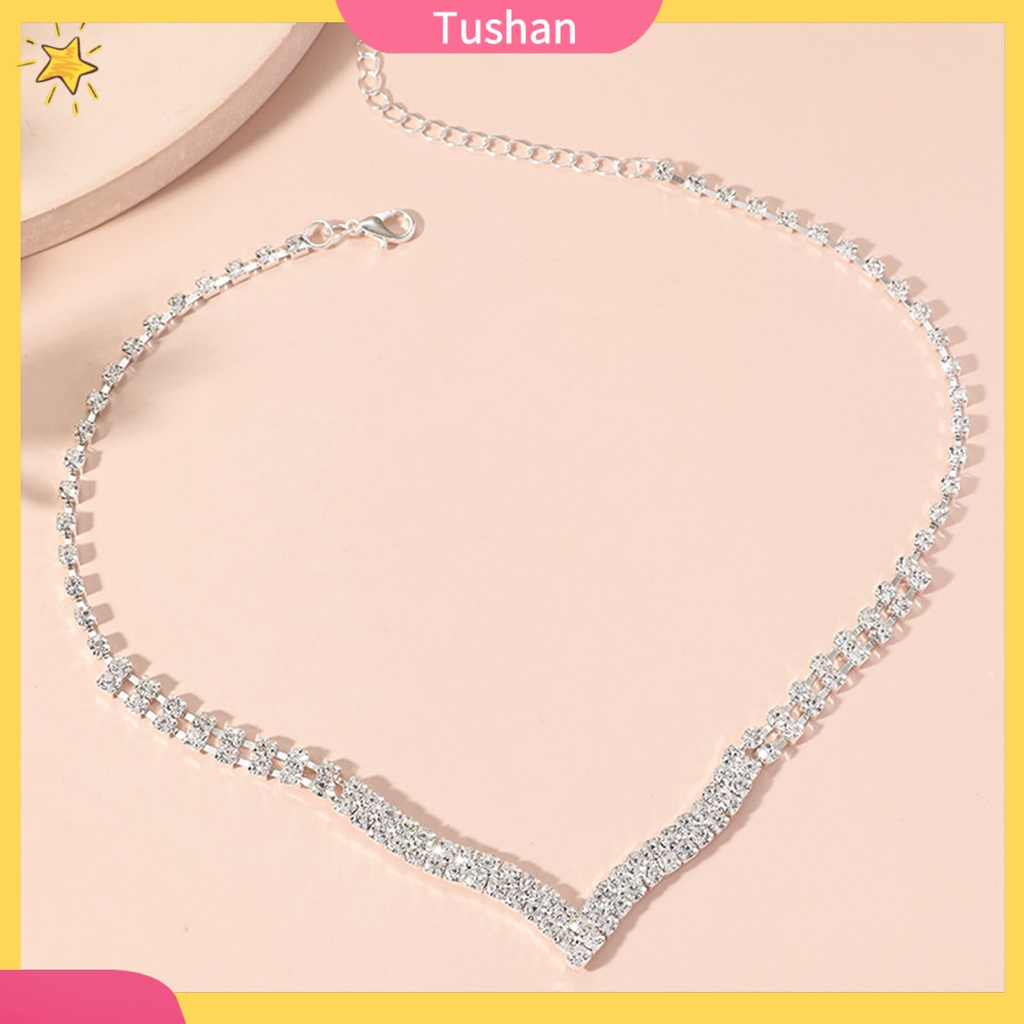 Bộ Vòng cổ Và Bông Tai Mặt Hình Chùm Hoa Tinh Tế Cho Nữ