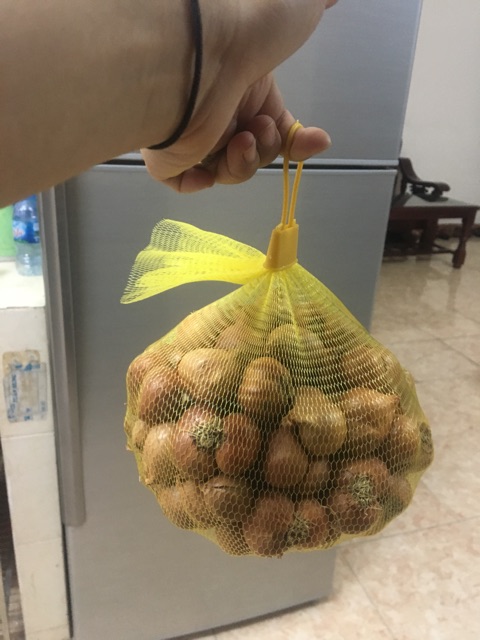 9kg túi lưới đựng hành tỏi, trái cây hoa quả và dây rút