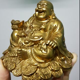 Tượng Phật Di Lặc Bằng Đồng Vàng Để Ô tô
