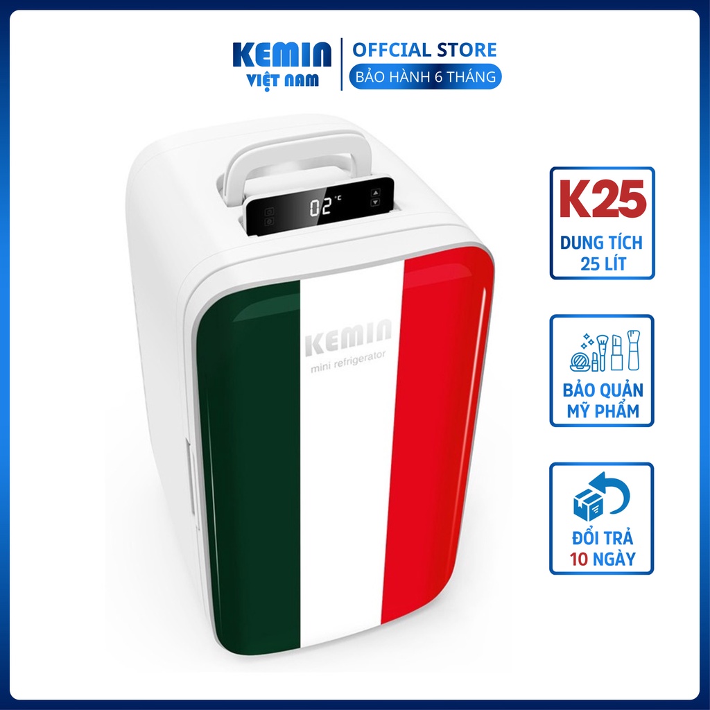 Tủ lạnh mini Kemin K25 - 25L, Tủ đựng mỹ phẩm làm nóng lạnh 2 chiều Bảo hành 6 tháng