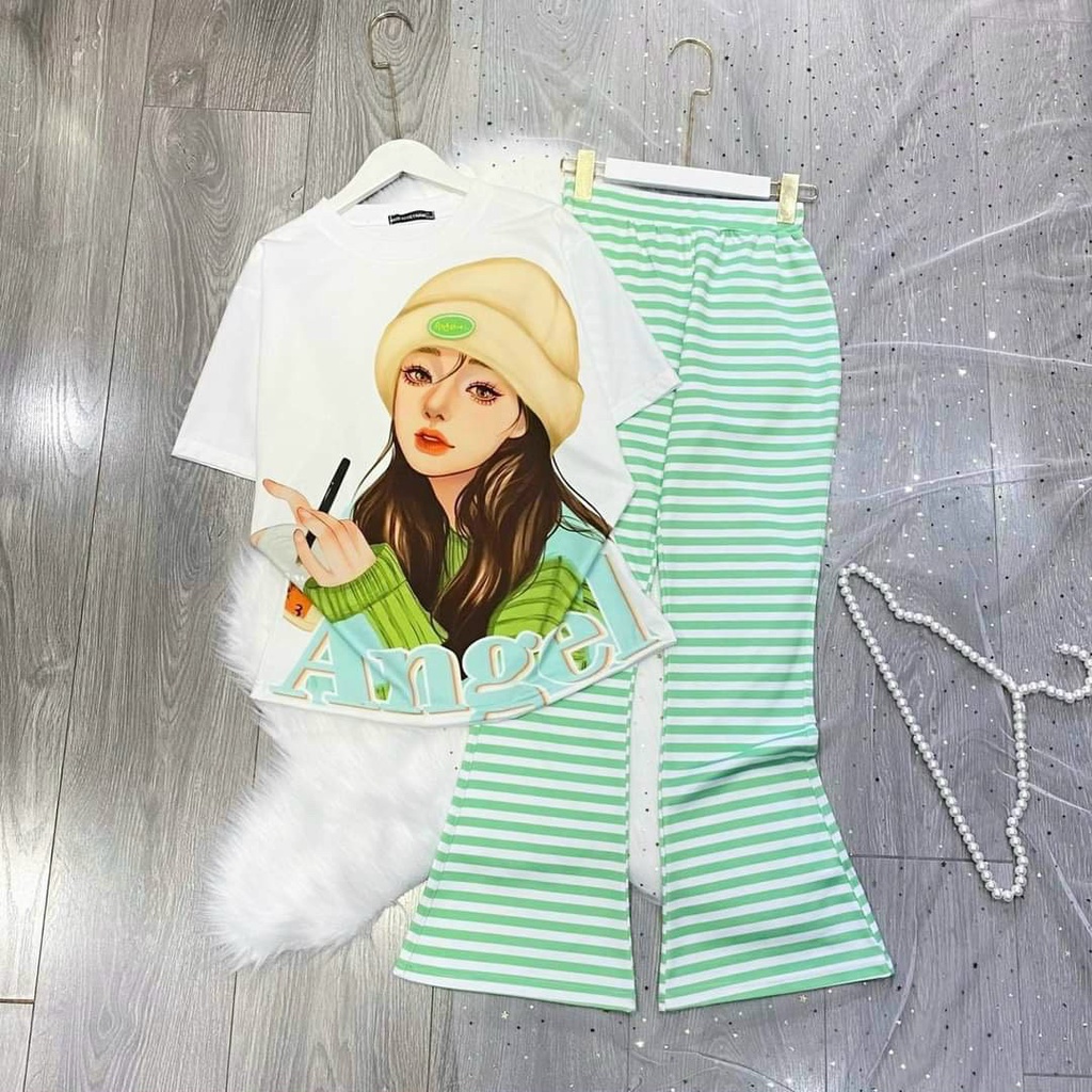 [Mẫu mới] Set đồ nữ quần dài Di.or sang chảnh đi chơi cá tính mùa hè chất thun mát alohashop91