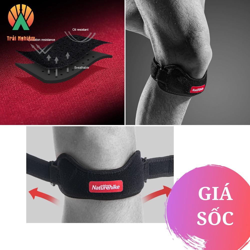 Đai Bảo Vệ Cố Định Đầu Gối Naturehike Chống Trượt, Siêu Nhẹ, Thoáng Khí Dành Cho Thể Thao NH20HJ010