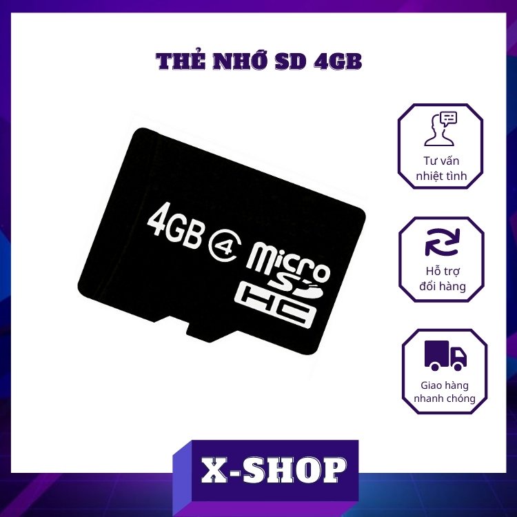 THẺ NHỚ SD 4GB GIÚP LƯU TRỮ NHIỀU BÀI HÁT