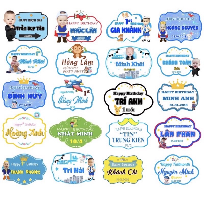 Bảng tên sinh nhật- Banner trang trí sinh nhật cho bé
