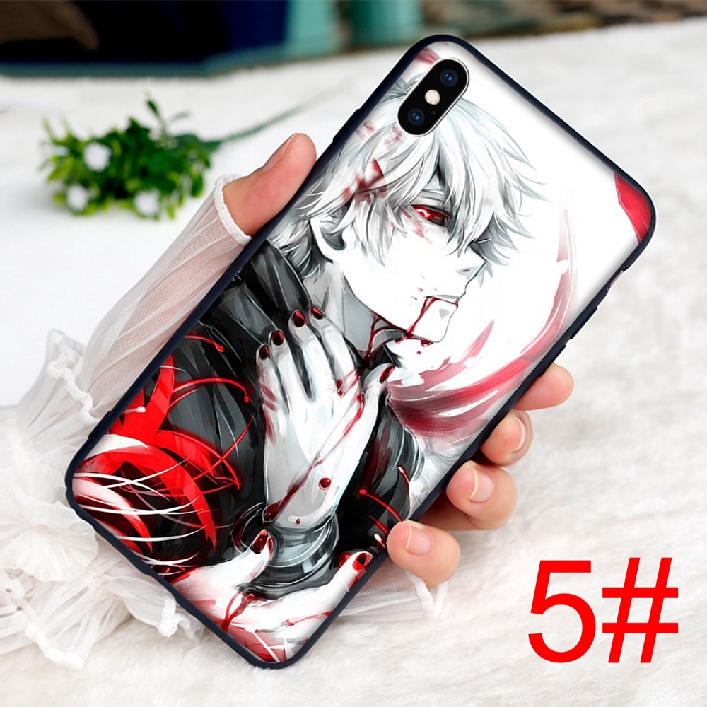 Ốp điện thoại dẻo họa tiết hoạt hình Tokyo Ghoul cho iPhone XS Max XR X 7 8 6 6S Plus 5 5S SE