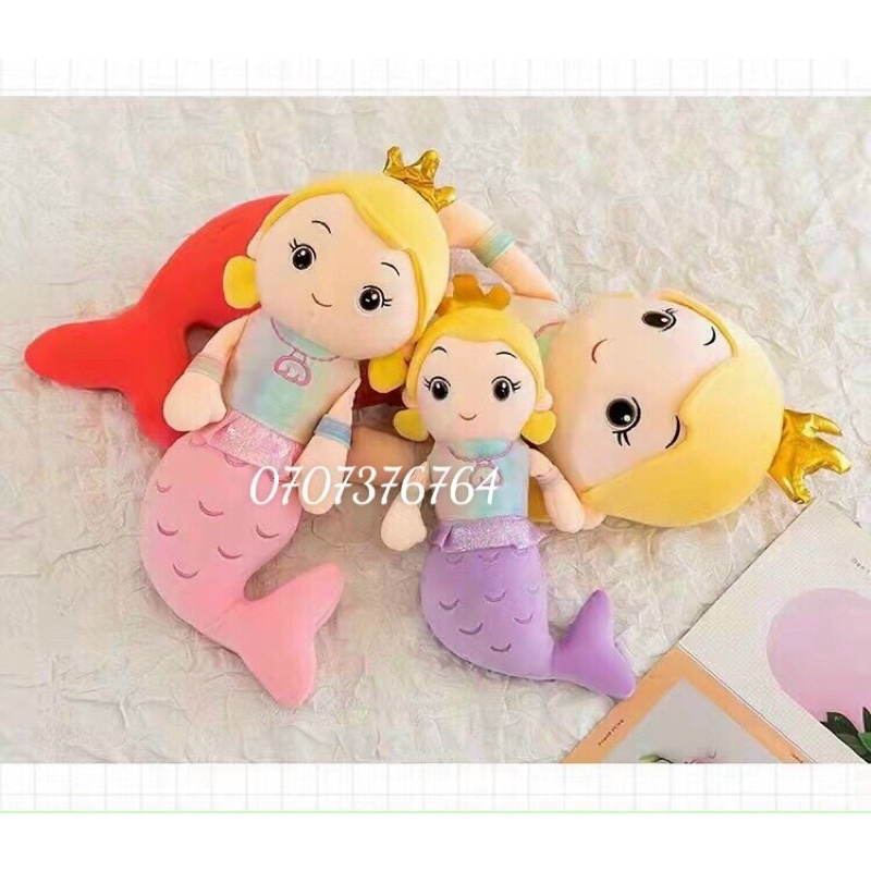 Thú Bông NÀNG TIÊN CÁ Đủ Size - Hàng Cao Cấp - Chất Miniso Mềm