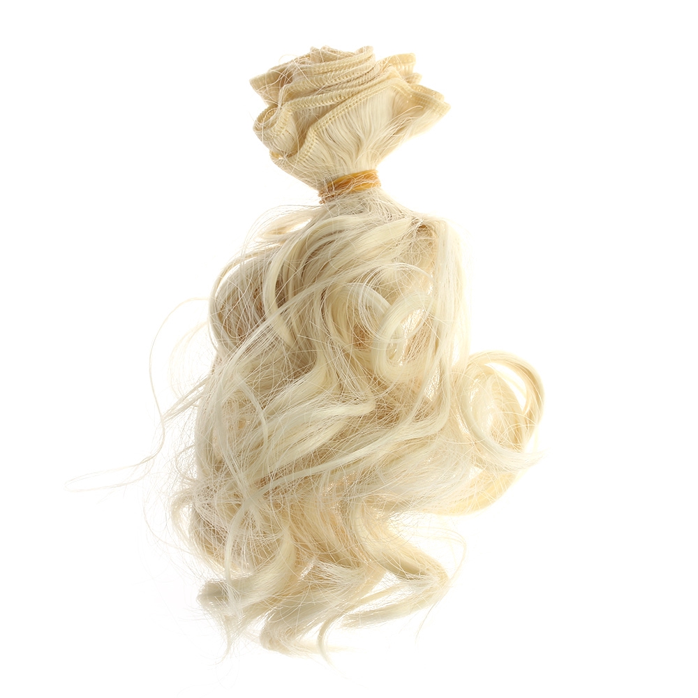 Tóc giả kiểu tóc xoăn dài bằng sợi chịu nhiệt dành cho búp bê 4 màu tùy chọn