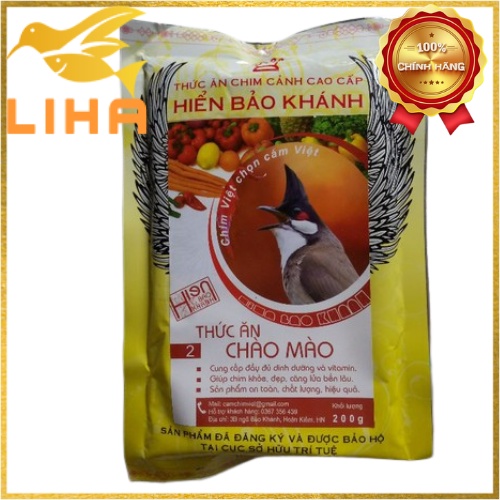 Cám Chào Mào Hiển Bảo Khánh (Số 2) 200gr - Giúp Chim Căng Lửa, Thi Đấu