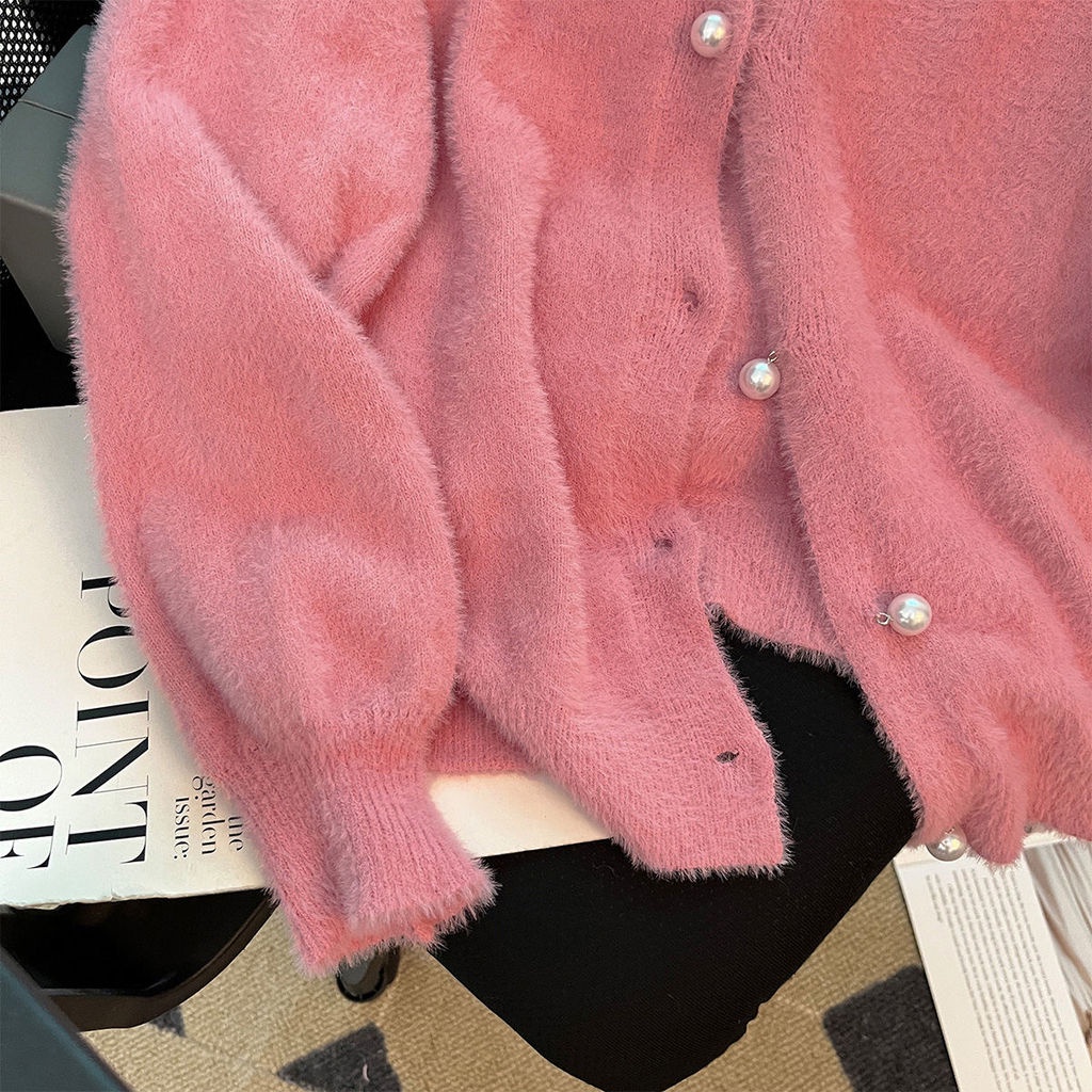 Áo Khoác Cardigan Dáng Rộng Thời Trang Thu Đông Thanh Lịch Cho Nữ