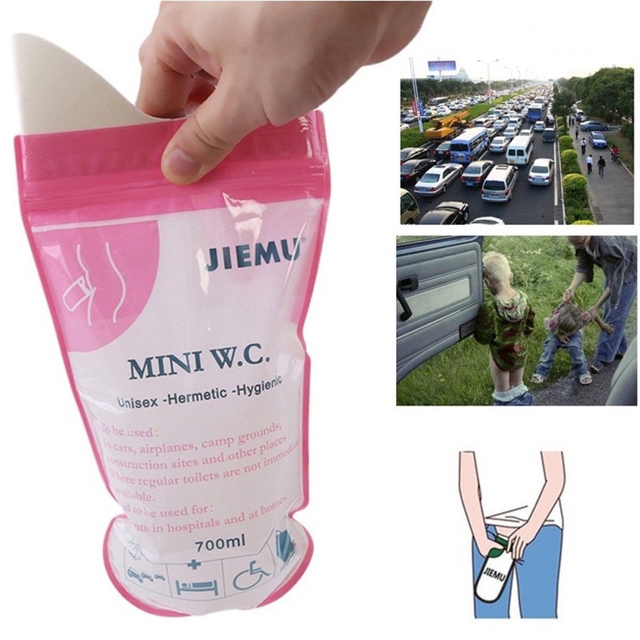 1 Túi Đi Vệ Sinh Khẩn Cấp 700ML Cho Người Lớn/Trẻ Em
