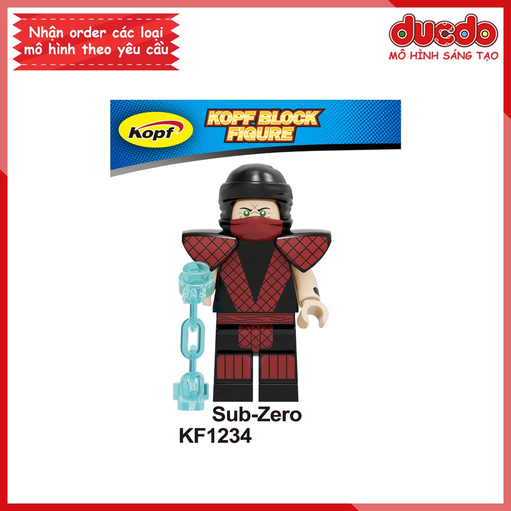 Minifigures các nhân vật Rồng đen Mortal Kombat - Đồ chơi Lắp ghép Xếp hình Mô hình Mini Kopf KF6102