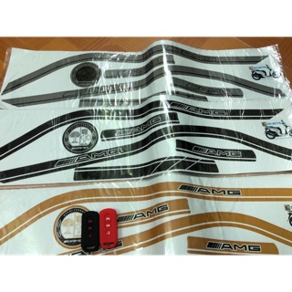 Combo Tem chỉ AMG phản quang + bọc chìa khoá cho SH