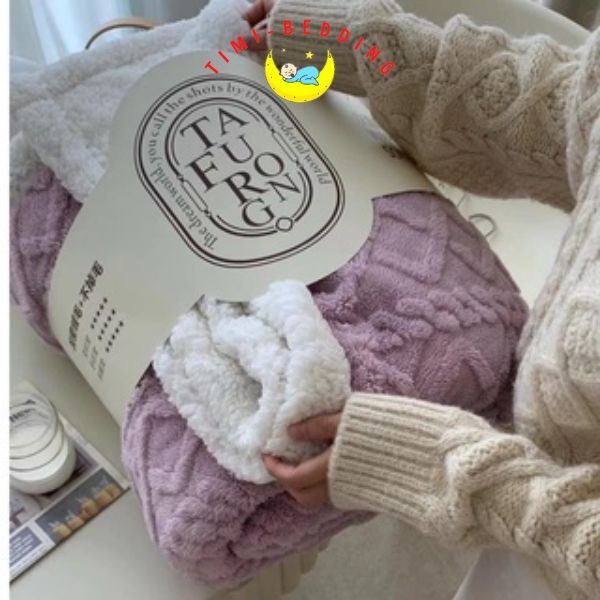 Chăn TAFURONG – Chăn lông cừu chính hãng, cao cấp, mềm mại kích thước 2x2,3m, nặng 2,5kg - Timibedding