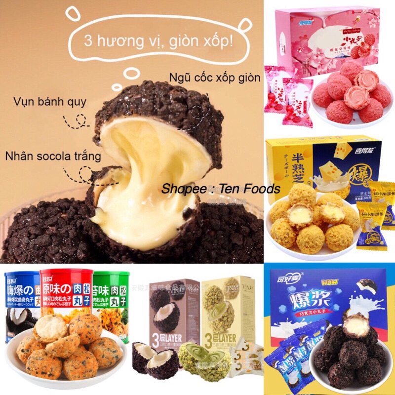 [ Nhiều Vị ] Socola Tròn Bọc Sữa Chảy / Oreo Tròn / Bánh Socola