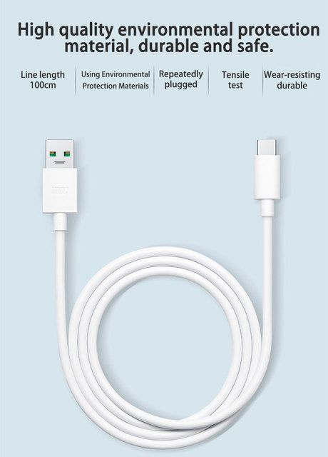 [Chính Hãng] Cáp Sạc Nhanh VOOC Type C Cho Oppo Find X, R17, R17 Pro...