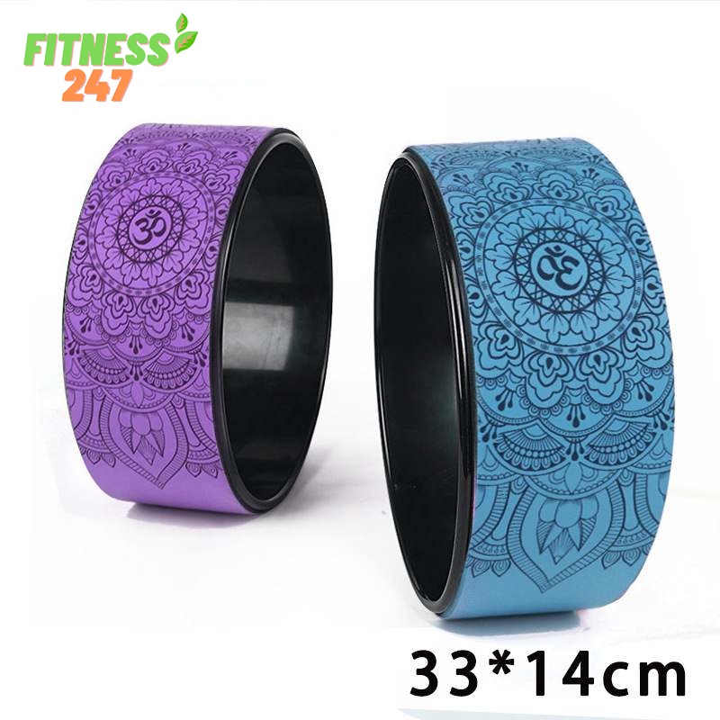 Vòng tập Yoga cao cấp chống trơn trượt 100% khung nhựa ABS 33cm in hoa văn Madala Fitness247