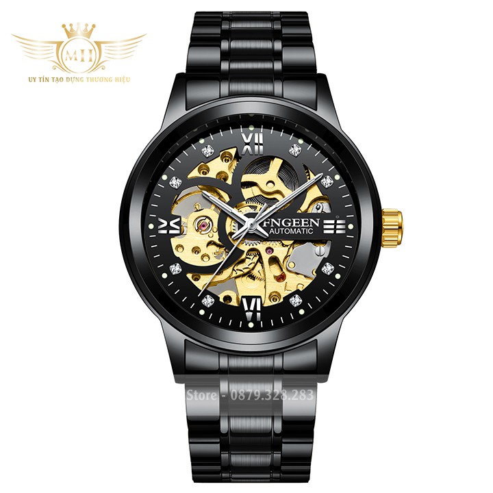 Đồng hồ cơ nam Fngeen 6018 cơ lộ máy, automatic tự động, dây thép không gỉ cao cấp chính hãng [Tặng tháo dây] | BigBuy360 - bigbuy360.vn