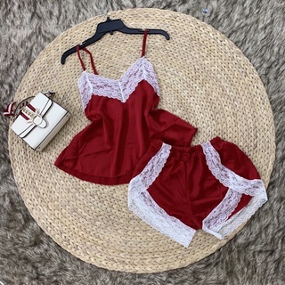 Set bộ satin lụa phối ren