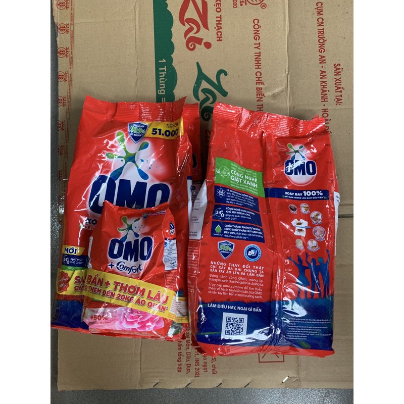Bột giặt Omo 3kg tặng 1 gói omo 360g