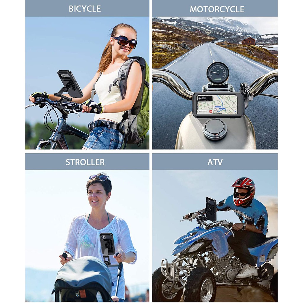 Giá đỡ điện thoại chống nước tùy chỉnh gắn ghi đông xe đạp mô tô - ảnh sản phẩm 9