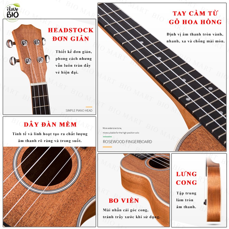 Đàn Ukulele Soprano Magnate GỖ - Tặng Kèm Phụ Kiện – BIO165