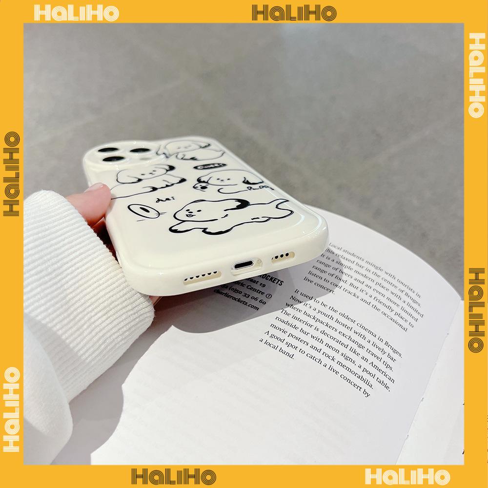 iPhone Case Silicone Soft Case TPU Airbag Shockproof Protection Camera Full Coverage Puppy Cute Cartoon Compatible For iPhone 11 Pro Max 13 Pro Max 12 Pro Max 7Plus xr XS Max