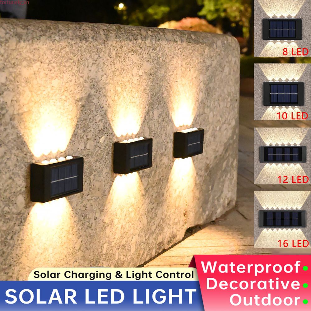 16 Bóng Đèn Led Ngoài Trời Tường Năng Lượng Mặt Trời Đèn Năng Lượng Mặt Trời Ánh Sáng Chống Nước Đèn Led Năng Lượng Mặt Trời Cho Sân Đường Phong Cảnh Trang Trí Sân Vườn Đèn Tường