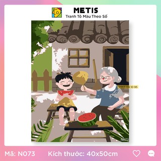 Tranh Tô Màu Theo Số METIS Tranh Nàng Thơ Mộng Mơ Dễ Tô N073